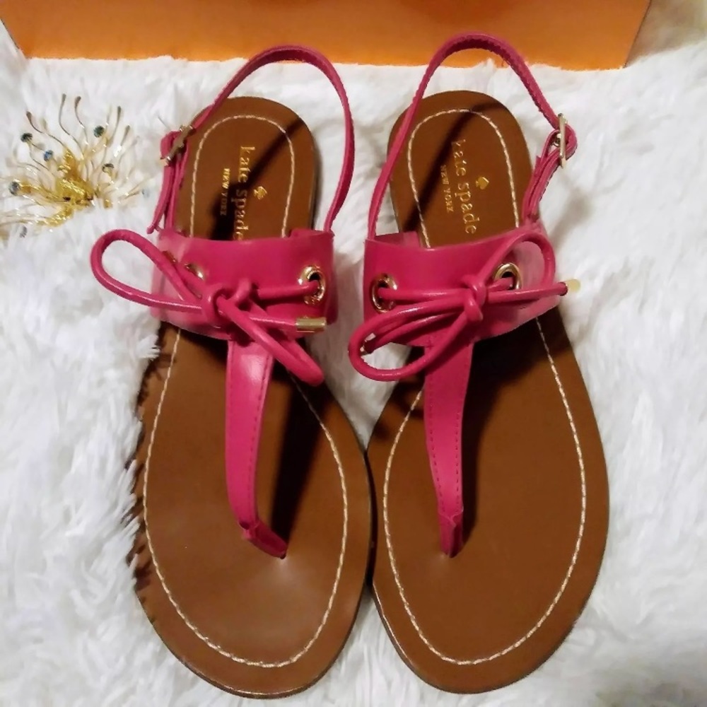 NEW kate spade Carolina Pink Bow Tie Sandals